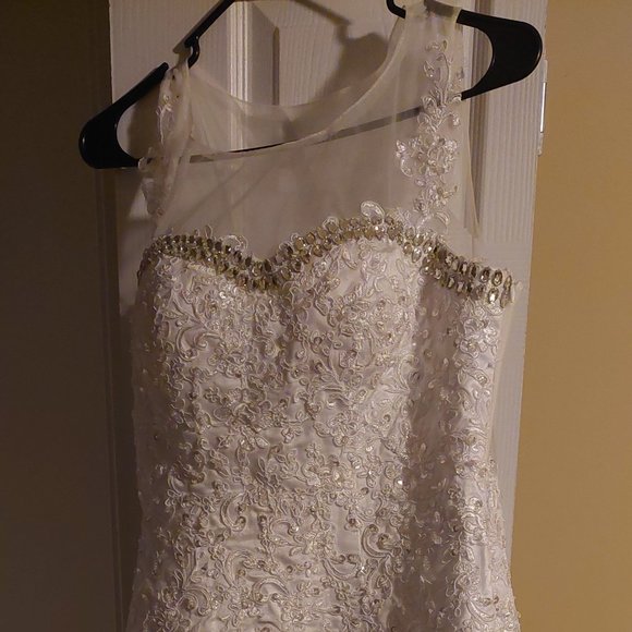 Bedazzled Mermaid Wedding Dress - Picture 6 of 8